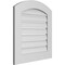 Ekena Millwork Arch Top Surface Mount PVC Gable Vent: Non-Functional, w/ 3-1/2"W x 1"P Standard Frame, 24"W x 24"H GVPAR24X2401SN - alternate 2